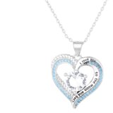 INF Ogrlica z diamantnim obeskom v obliki srca Silver, (21237814) Cene