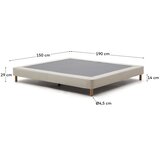 Kave Home Bež oblazinjena zakonska postelja 150x190 cm Ofelia – | Shoptok.si