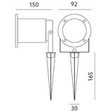  LED spoljašnja svetiljka BLAKE 2 GU10/4W/230V IP65 | Eponuda.com