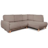 Bonami Selection Smeđe-siva sklopiva/s prostorom za odlaganje kutna garnitura od samta (s desnim kutom/u obliku slova L) Tori – | shoptok.hr
