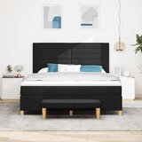  s opruga kutije s uzglavljem Crna 200 x 180 cm tkanina | shoptok.hr