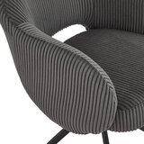 Livetastic Naslanjač Cord, Temno Siva, Vrtljiv | Shoptok.si