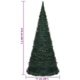  Prigodno osvijetljeno umjetno božićno drvce zeleno 210 cm | shoptok.hr