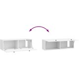TV ormar za zid 98 x 31 x 30 cm Bijela visokog sjaja | shoptok.hr