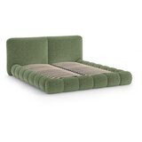 Micadoni Zeleni tapecirani bračni krevet s prostorom za odlaganje s podnicom 200x200 cm Solange – | shoptok.hr