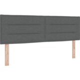 vidaXL Postelja z Box Springom z Vzmetnico Temno Siva 160x200 cm Tkanina | Shoptok.si