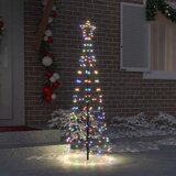 vidaXL LED božično drevesce med 390 LED večbarvno 250 cm elezo | Shoptok.si