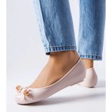 Gemre Beige ballet flats decorated with a bow Harlingen | Shoptok.si