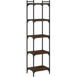  Regal za knjige 5 razina smeđa boja hrasta 40x30x154 cm drveni | shoptok.hr