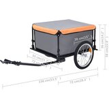Prikolica za bicikl sivo-narančasta 65 kg | shoptok.hr