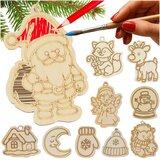 Ruhhy drvene božićne kuglice za bojanje 24 kom, 7 cm | shoptok.hr