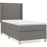  S oprugama i madracem tamnosivi 90x200 cm od tkanine | shoptok.hr