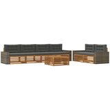  Set vanjskih sofa 7 pcs Prirodna i antracit Poliester | shoptok.hr