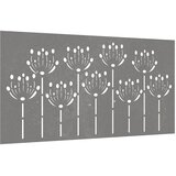  Vrtni zidni ukras 105 x 55 cm čelik COR-TEN s cvjetnim uzorkom | Eponuda.ba