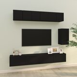 vidaXL 6-dijelni set TV ormarića crni od konstruiranog drva Cijene