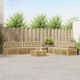  Set vanjskih sofa 8 pcs Bijela i bež 79 x 79 x 37 cm Poliester | shoptok.hr