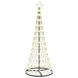 vidaXL LED božično drevesce Toplo bela 138.5 x 138.5 x 399 cm Kovina | Shoptok.si