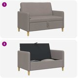 SOFA s pohranom Sivosmeđa 122 x 78 x 87 cm Poliester | shoptok.hr