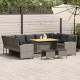  4-dijelni set vrtnih sofa od poliratana s jastucima sivi | shoptok.hr