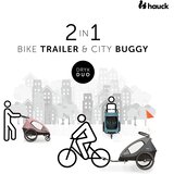 Hauck 2u1 prikolica za bicikl i dječja kolica za dvoje djece Dryk Duo Petrol | shoptok.hr