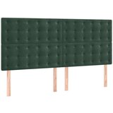  Okvir za krevet s uzglavljem tamnozeleni 140x190 cm baršunasti | shoptok.hr