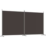 vidaXL Paravan 2-delni rjav 348x180 cm blago, (20594916) | Shoptok.si