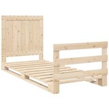  Okvir kreveta s uzglavljem 90 x 200 cm od masivne borovine | shoptok.hr