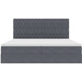  s madracem i skladištem Tamno siva 200 x 200 cm Baršun | shoptok.hr