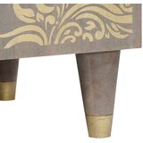 vidaXL Ormarić / Komoda s policom Siva i zlatna 60 x 33.5 x 75 cm | shoptok.hr