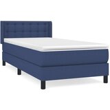  Box spring postelja z vzmetnico modra 80x200 cm blago, (20894136) | Shoptok.si