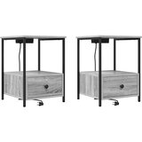  Noćni ormar 2 pcs Siva Sonoma 42 x 41 x 56 cm Konstruirano drvo | Eponuda.ba