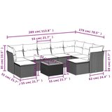  10-dijelni set vrtnih sofa od poliratana s jastucima sivi | shoptok.hr
