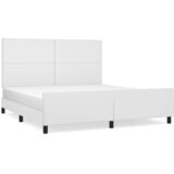  Okvir za krevet s uzglavljem bijeli 160x200 cm od umjetne kože | shoptok.hr