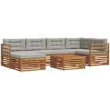  Set vanjskih sofa 7 kom. Prirodna i svijetlo siva | shoptok.hr
