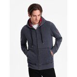 Ombre Washable men's unbuttoned hoodie - navy blue | shoptok.hr