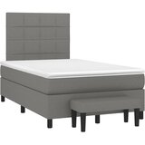 Maison Chic Box spring postelja - Vzmetna postelja z vzmetnico temno siva 120x190 cm blago SL24703, (21890730) | Shoptok.si