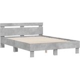  Okvir kreveta s uzglavljem siva boja betona 120x190 cm drveni | shoptok.hr