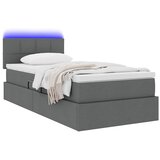  LED krevet za pohranu s madracem Tamnosiva 90 x 190 cm Tkanina | Shoptok.si