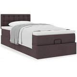  Otomanski krevet s madracem tamnosmeđi 100x200 cm tkanine | shoptok.hr
