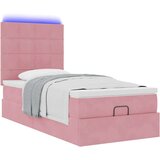  Okvir kreveta s madracima ružičasti 90x190cm baršunasti | shoptok.hr