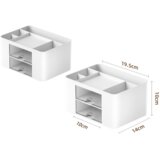  Stolni organizator s ladicama i pretincima - bijeli | shoptok.hr