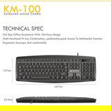 Fantech Combo miš i tastatura KM-100 crni | ePonuda.com