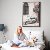  Slika - Iconic Vespa (1 Part) Vertical 80x120 U crnom drvenom okviru | shoptok.hr