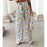 Gemre Yellow pleated floral pants Cesate | shoptok.hr