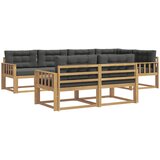  Set vanjskih sofa s jastukom 6 pcs Bijela i antracit Poliester | Eponuda.com
