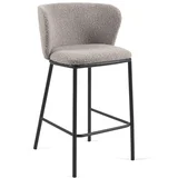 Kave Home Svijetlo siva barska stolica (visine sjedala 65 cm) Ciselia –