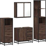 vidaXL 4-dijelni set kupaonskog namještaja boja smeđeg hrasta drveni | shoptok.hr
