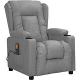  Masažna fotelja od umjetne kože siva - Siva 1 | shoptok.hr