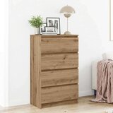 vidaXL Komoda Artisan hrast 60x35x98,5 cm izrađeno drvo | shoptok.hr