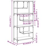  Regal za knjige boja hrasta 81 x 36 x 176 cm konstruirano drvo | shoptok.hr
